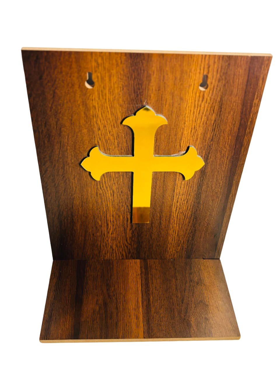Christian Wall Hanging Temple, Temple with Golden Cross Temple,Home and Office Wall Mounted Temple
