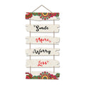 Artvibes Smile More Worry Less Wall Hanging Wooden Art | Quotes Decor Item | Wall Illustrations | Office Wall Decoration Items | Wall Art Print | Inspirational quotes | Gift Items (WH_3237NN)