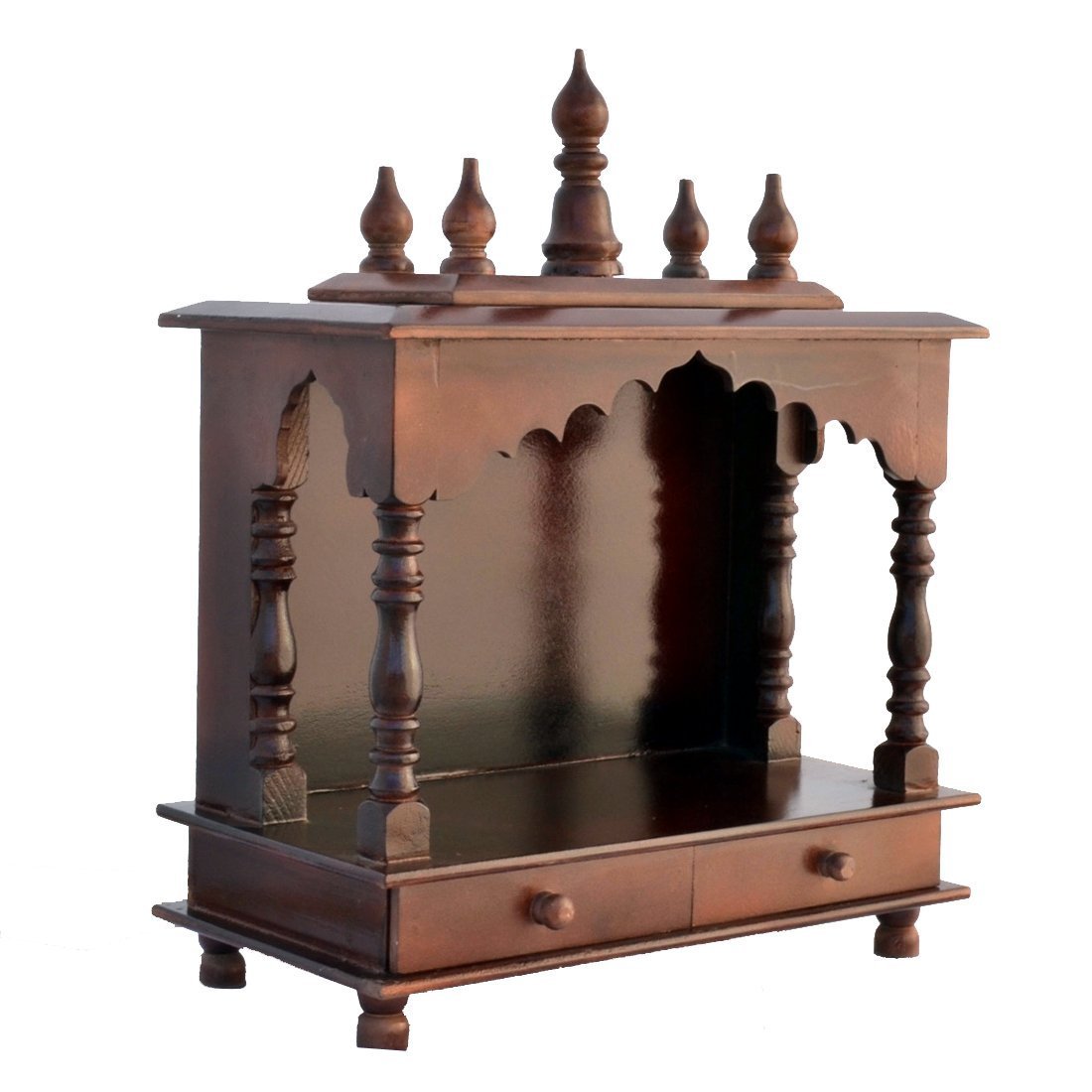 Kamdhenu Art and Craft Wooden Temple/Home Temple/Pooja Mandir/Pooja Mandap/Temple for Home (4P)