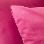 Khooti Velvet Cushion Cover, 22x22 | Pink | Pack of 3 | Solid Plain Soft & Smooth, Decorative Cushion Covers for Living Room, Bedroom, Couches, Chairs, Sofas, Beds & Home Decor
