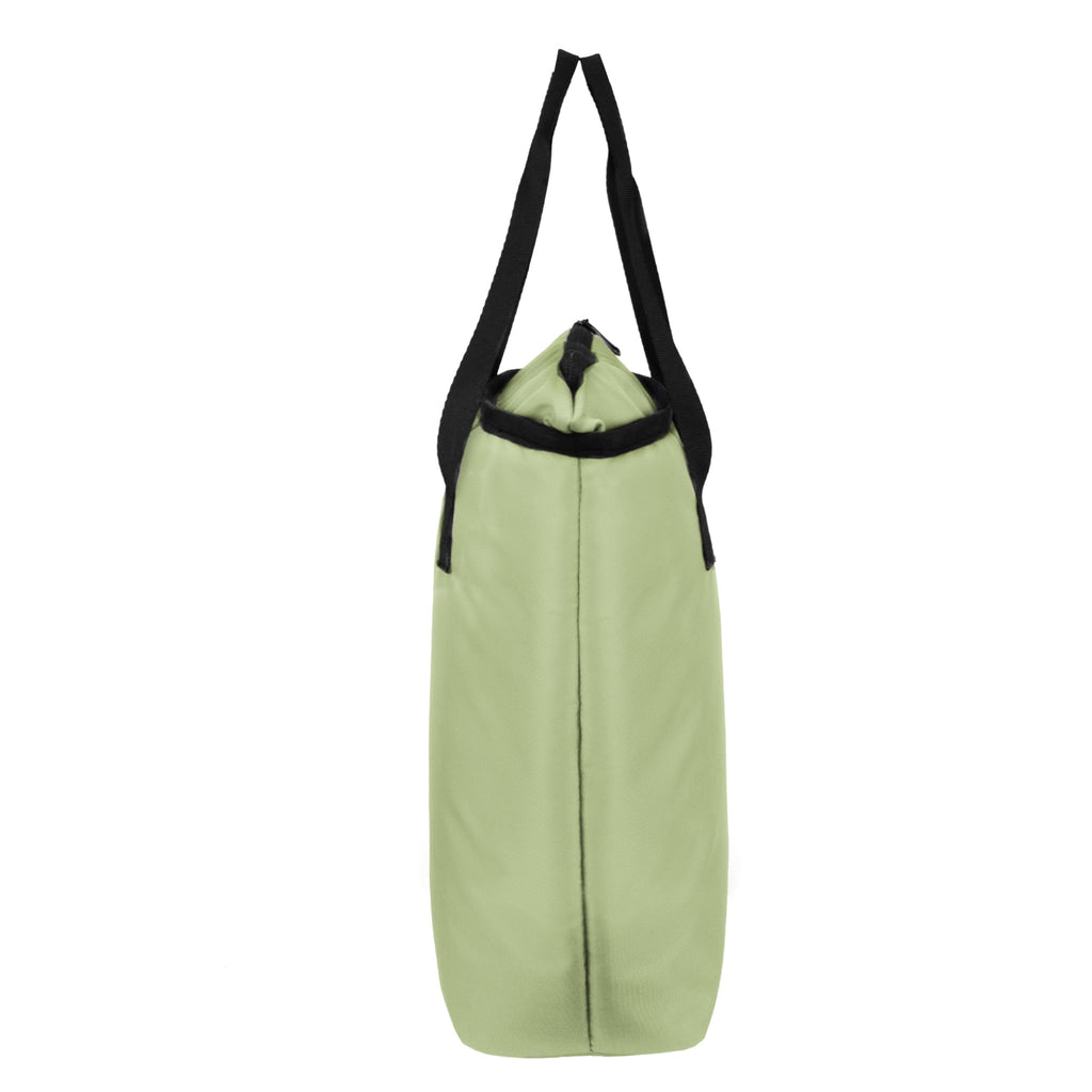 F Gear Flex Quite Green Tote Bag for Women|Handbag with 1 Spacious Compartment & Inside 2 Pockets|Zip Closure, Premium Finish|Lightweight & Durable|Shopping, Stylish Office, Travel, College Tote