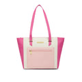 Caprese Jelly Medium Tote Bag for Women with Comfortable Straps | Stylish Shoulder and Handheld Bag | Fits Upto 16 Inch Laptop | Multi-Compartment Design for Work, Travel, Shopping (Fuchsia Pink)
