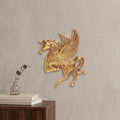 KridayKraft Flying Horse Metal Statue For Wall Hanging Decor,Living Room Decor,Flying Angel Horse Statue Pegasus Animal Feng Shui Decorative, 5.91 Inch