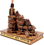 Awadh Sri Ram Mandir Ayodhya Wood 3D Temple Model for Car/Home/Office/Shop and Gift use, Made & Ship from Holy Land Ayodhya India, Ram Mandir Mdoel (Pack of 1)