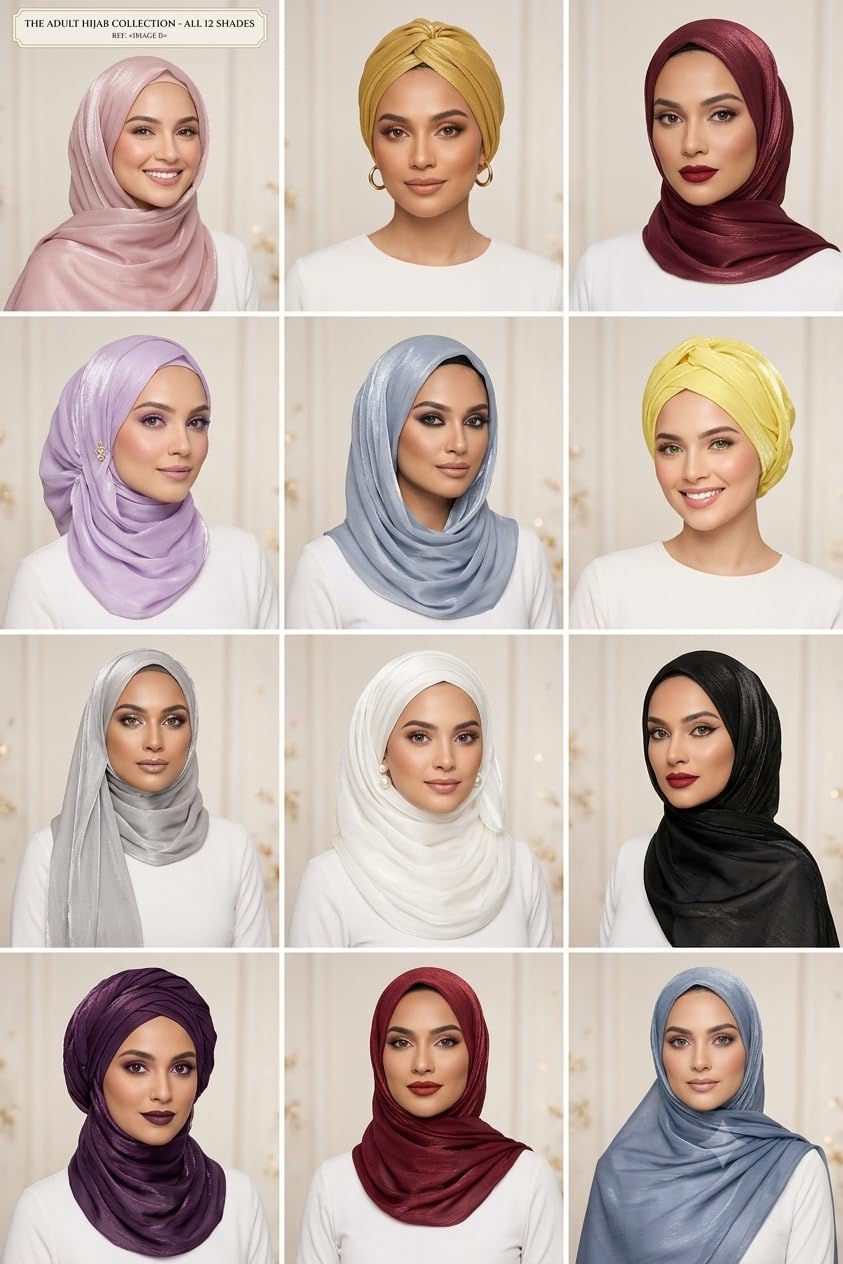 organza shimmer hijab (Black)