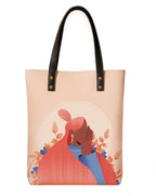 Kalankit Classic Tote Bag For Women | Canvas Printed Totes For Women | Aesthetic Shoulder College Bag For Girls | Vegan Leather Lightweight Everyday Handbag | Gift for Woman | Self Love
