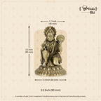 Shilpkala 3.5 Inch, Premium Brass Hanuman Ji Idol – Decorative Brass Items for Temple & Home, Spiritual Gift Item for Wedding & Farewell, Statue for Daily Worship (Coffee Antique Finish)