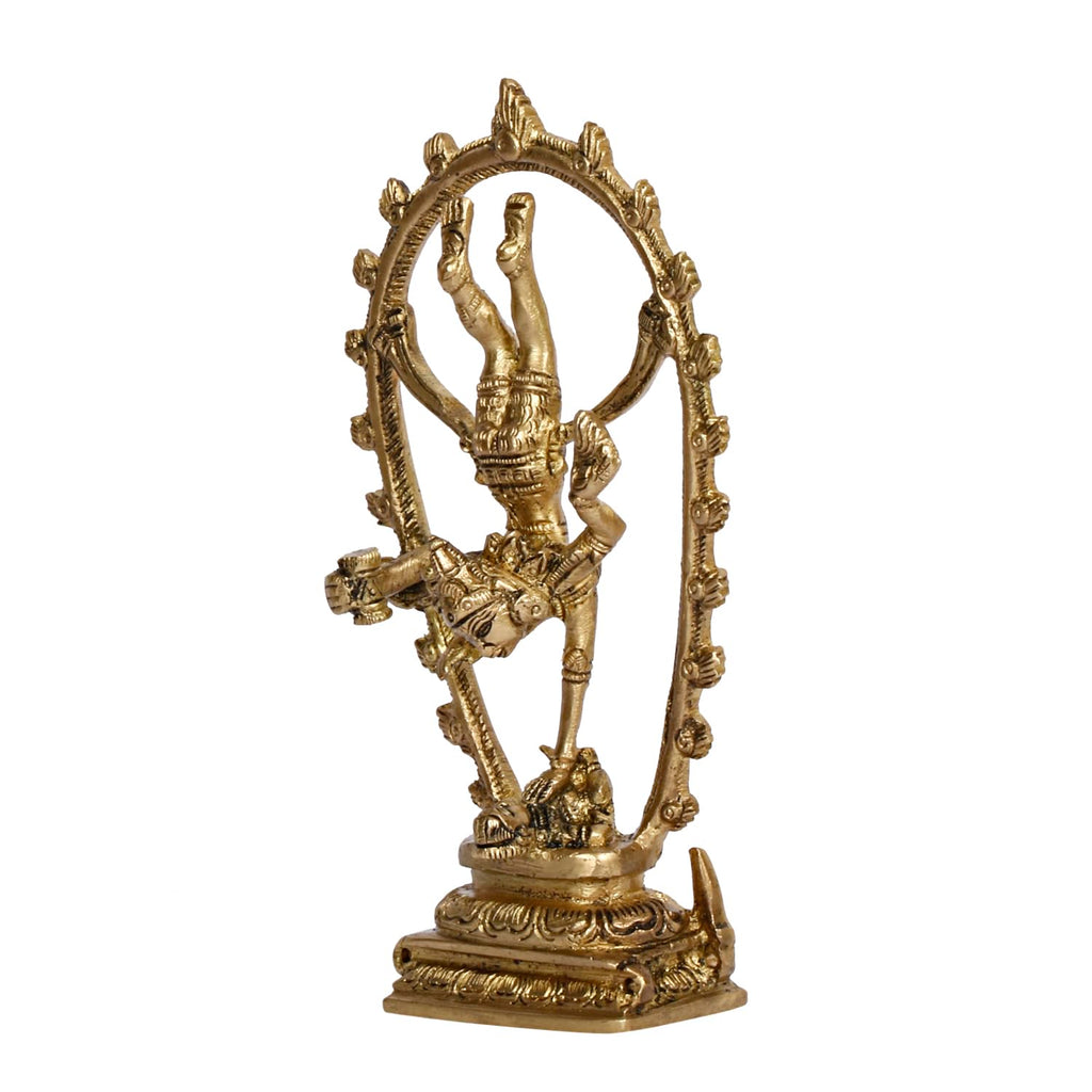 ARTVARKO Brass Natraja Statue Idol of Lord Shiva Ji Dancing Natraj Murti Statue Decorative Sculpture Religious Idol 6 Inches