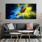 VIBECRAFTS Canvas Paintings for Living Room Drawing Room Flying Parrot Premium Canvas Wall Painting Fitted With Wooden Frame for Home|Office|Gift(PTVCH_2312)