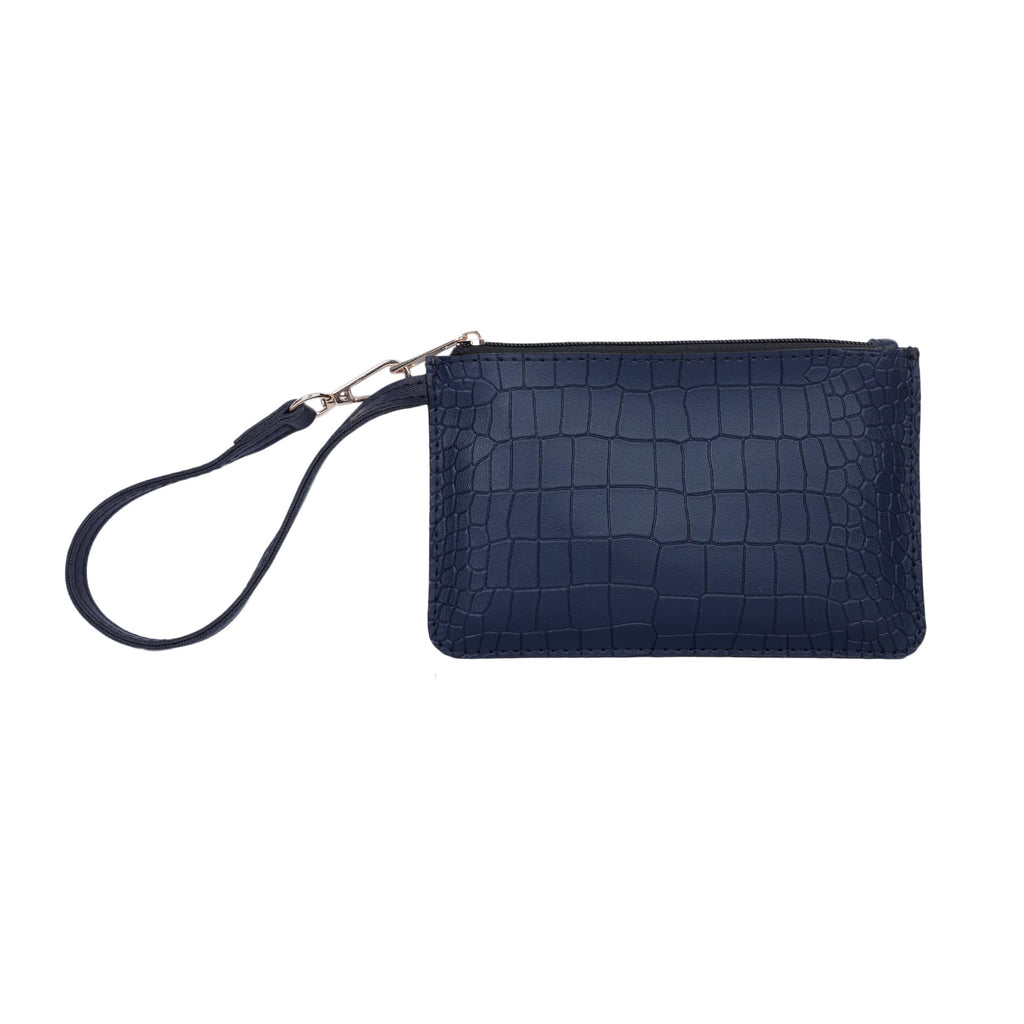 NUBUFF FASHION Womens croco Textured Shoulder Tote Bag (BLUE)