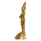 Svarup Brass Tirupati Balaji Venkateshwara Statue Vishnu Chakra Namah Shankh Murti Lord Srinivasa Religious Idol Decor Gift 16 Inch