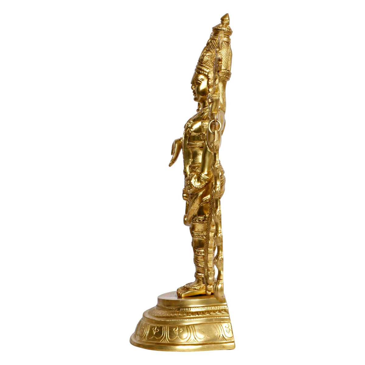 Svarup Brass Tirupati Balaji Venkateshwara Statue Vishnu Chakra Namah Shankh Murti Lord Srinivasa Religious Idol Decor Gift 16 Inch