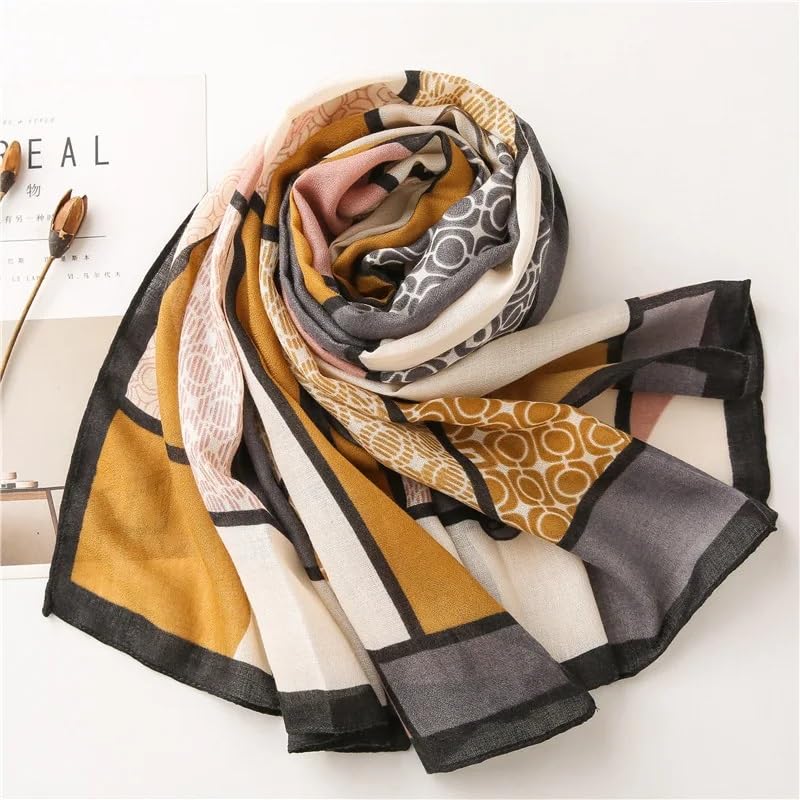 ICW WOMEN DIGITAL PRINTED Frayed Edge SCARF STOLES SHAWL WRAP HEAD SCARVES(80 X 180 CM)