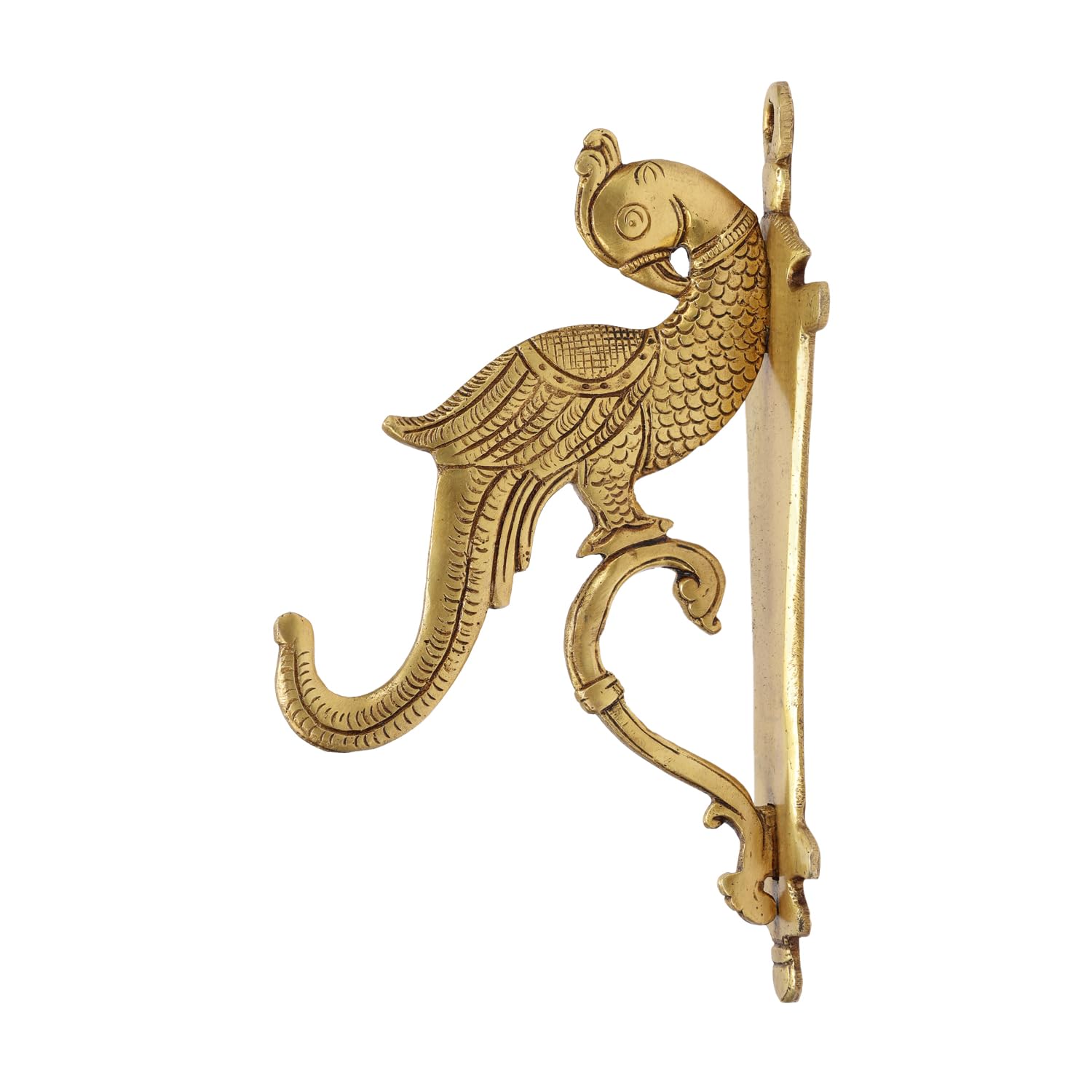 ARTVARKO Brass Peacock Hook Holder for Wall Hanging Diya Bells Lantern Hanger Planter Lanterns Wind Chimes Baskets 9 Inch