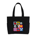 TSANTA U Shaped Canvas Tote Bag, 35.56x33.02 cm with 10.8 cm Gusset, Cotton, Zipper Closure, Laptop Compartment (Spring)
