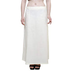 Women's Cream Cotton Petticoat Saree Cotton Underskirt Adjustable Waist, Breathable & Comfort Fit Soft Inskirt for Sarees