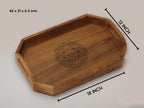 Vesta Homes Acacia Wood Serving Tray for Home/Kitchen/Restaurant/Office Organizer/Dining Table | Premium Serving Trays | 46 x 31 x 6.5 cm | Handcrafted in India