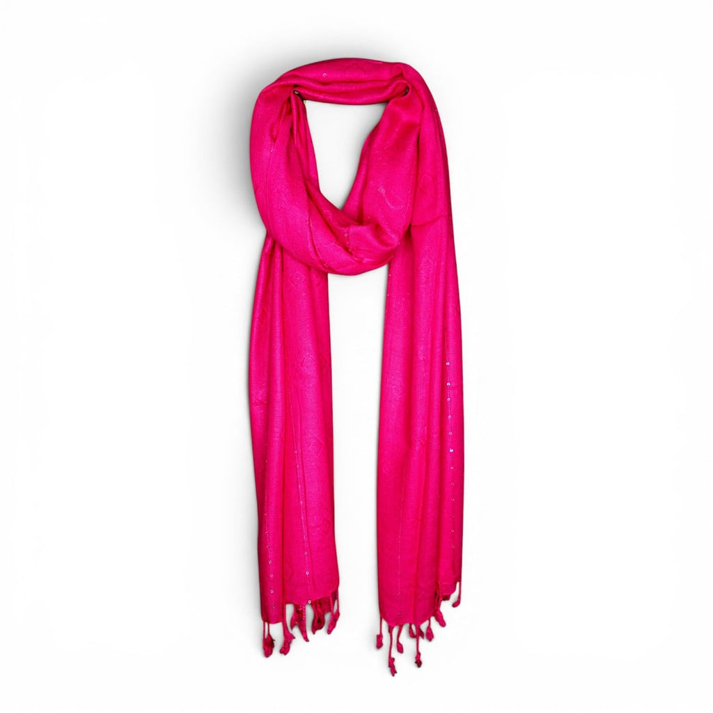 STOLE STUDIO Elegant Luxurious Sequence Viscose Stole Scarf (Rani)