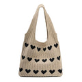 Zibuyu Crochet Tote Bag for Women, Soft Knit Shoulder Design, Beach Travel