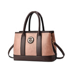 SYGA Women's Handbag | Tote Bag with Dual Tone Ribbed Texture | Elegant Shoulder Bag for Office & Casual Use(Rose Pink)