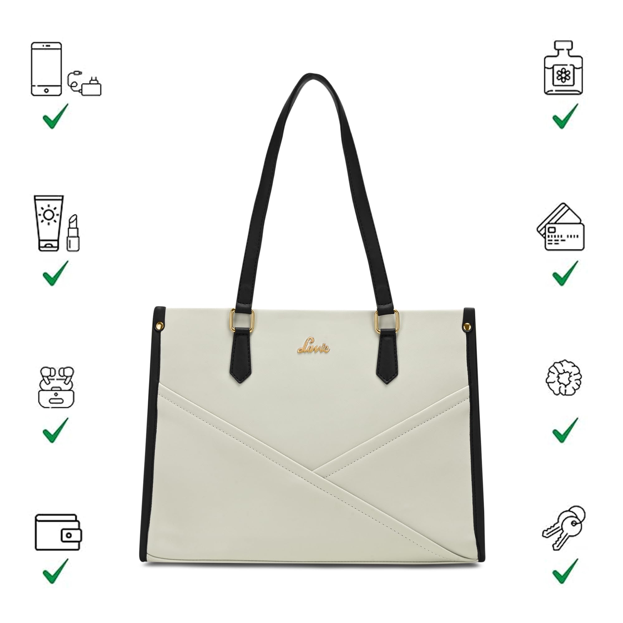 Lavie Women's Ziva Colourblock Tote Handbag | Tote Bag for Work | Ladies Purse | Stylish Shoulder Bag | Gift for Women