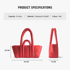 DailyObjects Red Puft Baguette Bag