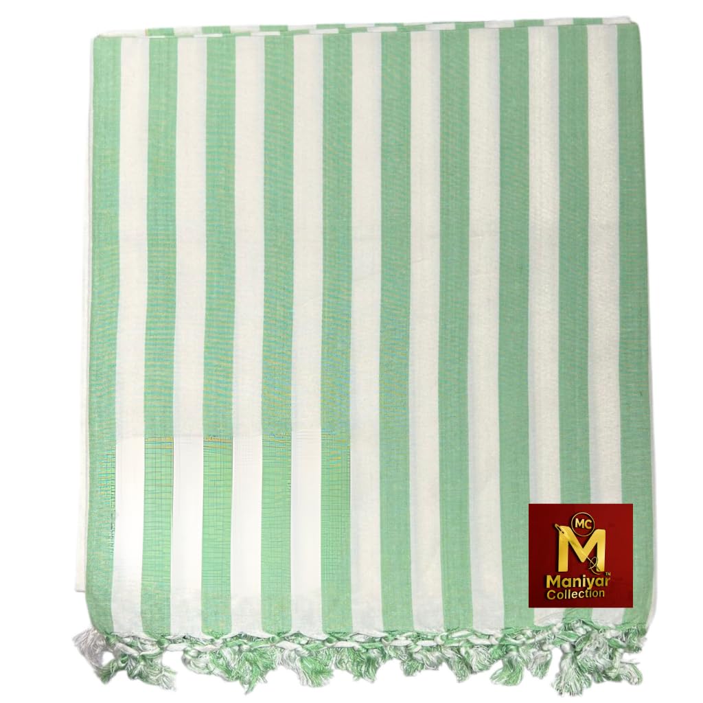MANIYAR COLLECTION Bhagalpuri Dull Steple Chadar - (220×125cm - Single Size) (Light Green) Kafalo