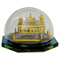 BOGEN LITE - 24K Gold Plated Golden Temple Amritsar Miniature in Glass Dome Souvenir Showpiece for Home Decor, Office Desk, and Gifts (Medium)