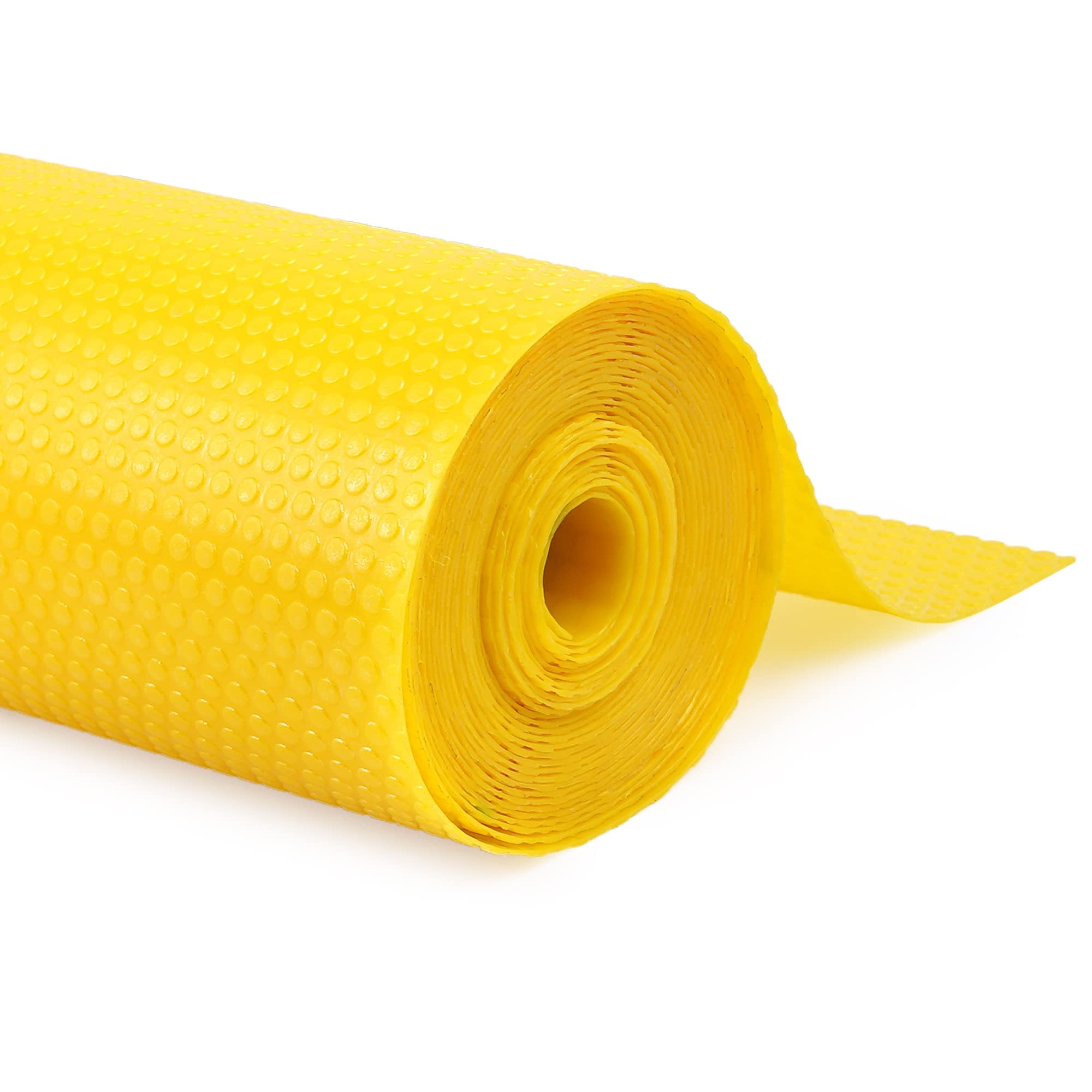 ElastPro Ethylene Vinyl Acetate Anti-Slip EVA Mat For Fridge,Kitchen Drawer,Solid Shelf Liner Round Dots,1 Mm Thick(Yellow,20000 Mm X 500 Mm X 1.0 Mm) Kafalo