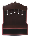 DIVOKAH® Beautiful MDF Wooden Temple/Home Temple/Pooja Mandir (8 MM Plywood Thickness) BR Bell