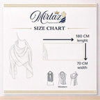 MIRTAZ Women's Chiffon Hijab Combo Pack of 2 | Premium Soft Lightweight Muslim Head Scarf for Girls & Women | Plain Solid Hijab, Dupatta, Stole | 180 x 70 cm (Beige)