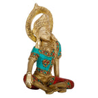ARTVARKO Lord Indra Dev Brass with Inlay Mahavastu Rain God, Inder Dev, Vastu Remedy FengShui, Figurine Religious Showpiece for Temple, Office Table and Home Décor 7 Inch