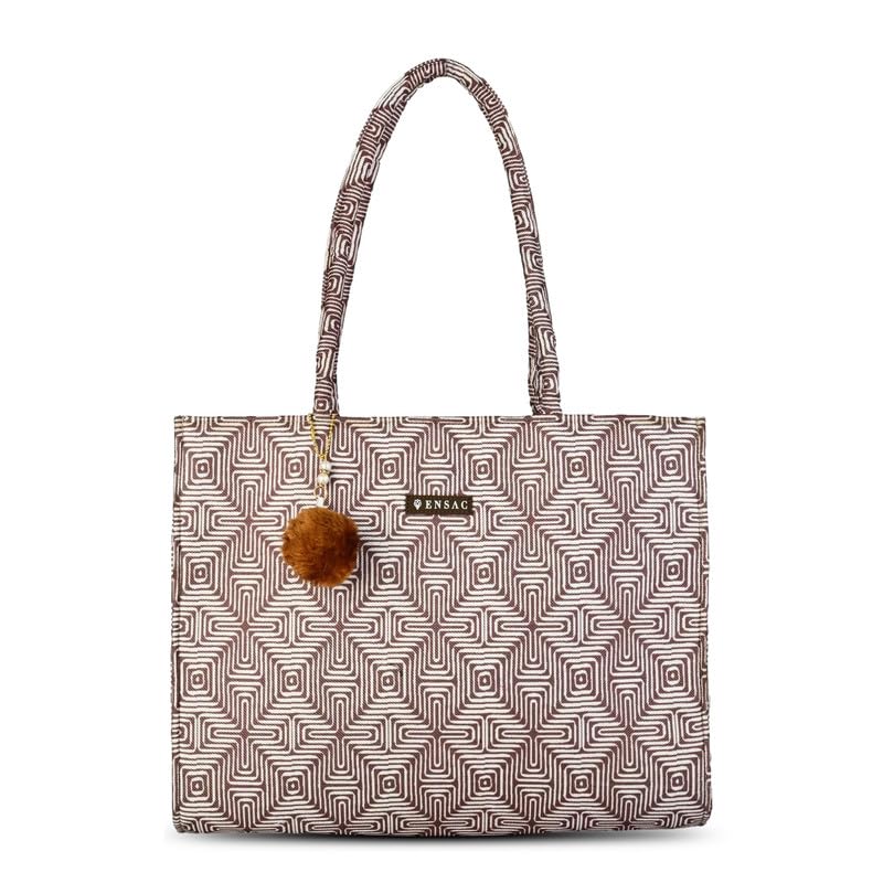 ENSAC Tote Bags For Womens Big Purses And Handbags Ladies Big Shoulder Bag Premium Large Capacity Tote Bag for Girls Elegant Casual Office & College Bag Spacious Handbag With Inner Pockets