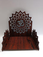 Occasion Wooden Wall Mounted Pooja Temple Mandir for Home and Office, Brown, 15 x 10 x 14 cm