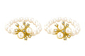 ILuvVastram Laddu Gopal Pearl Rakhi | Handmade Krishna Breclate with Pearl, Kundan & Beads | Kanha Ji Rakhi for Bal Gopal Shringar | Janmashtami Decoration | Pack of 2