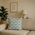 AMAZE ATTIRES Velvet Cushion Cover 24x24 Inch – Set of 6 Decorative Throw Pillow Covers for Sofa, Couch or Bed – Designer Printed Square Cushion Covers – Home Decor (Blue Grey)