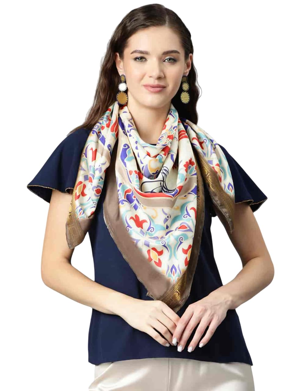 SILK LAND Women's Digital Printed Scarfs