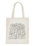 Delhi Printing Co. Puppies tote bag|Strong Cotton Bag for Shopping | Canvas Tote Bag for Women & Girls | Stylish Cotton Handbags (DCTBH-131)