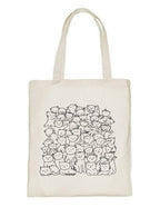 Delhi Printing Co. Puppies tote bag|Strong Cotton Bag for Shopping | Canvas Tote Bag for Women & Girls | Stylish Cotton Handbags (DCTBH-131)