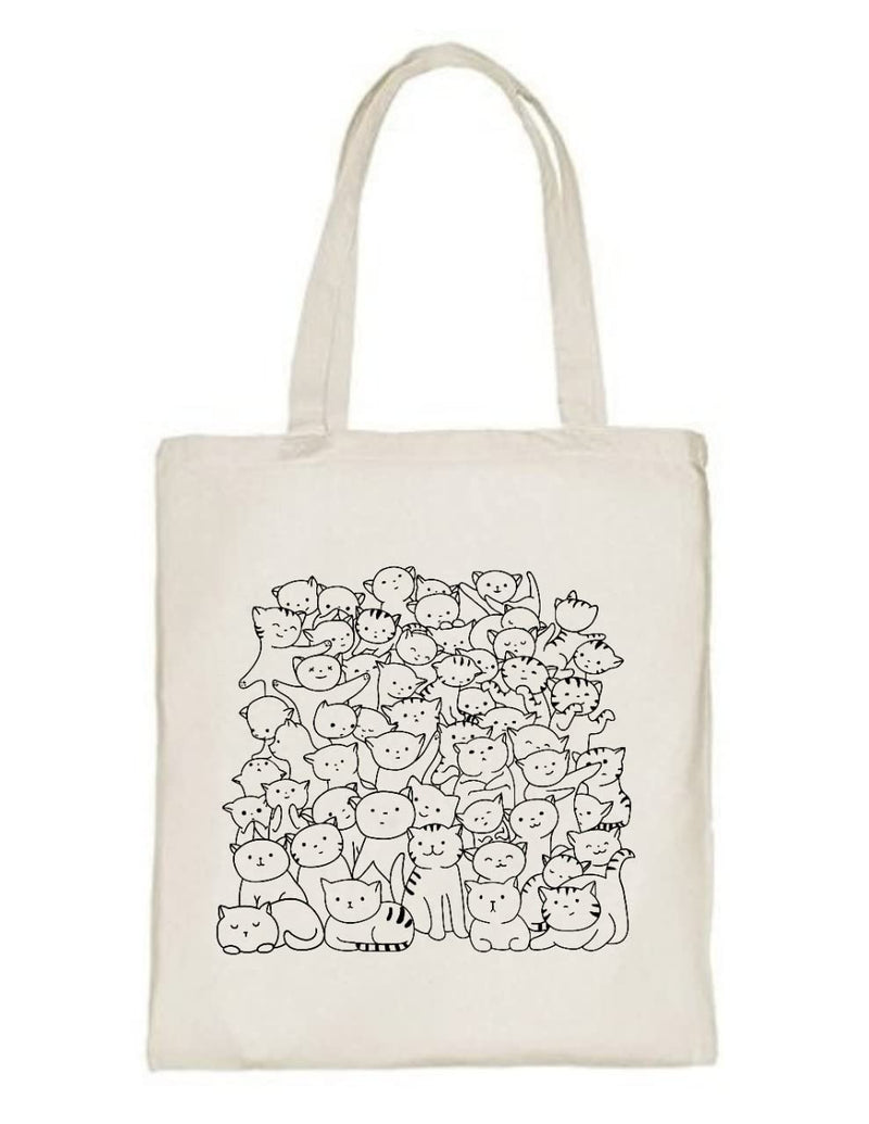 Delhi Printing Co. Puppies tote bag|Strong Cotton Bag for Shopping | Canvas Tote Bag for Women & Girls | Stylish Cotton Handbags (DCTBH-131)