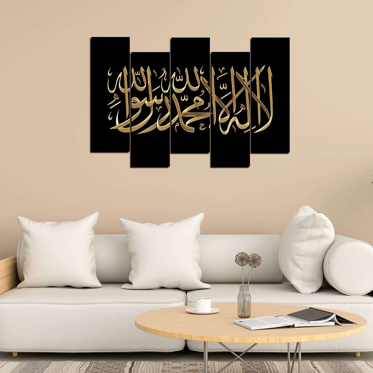 VIBECRAFTS 5 Piece Premium Wall Painting For Home|Office|Living Room|Gift (PTVC5Pcs3_7511) (Multi 8)