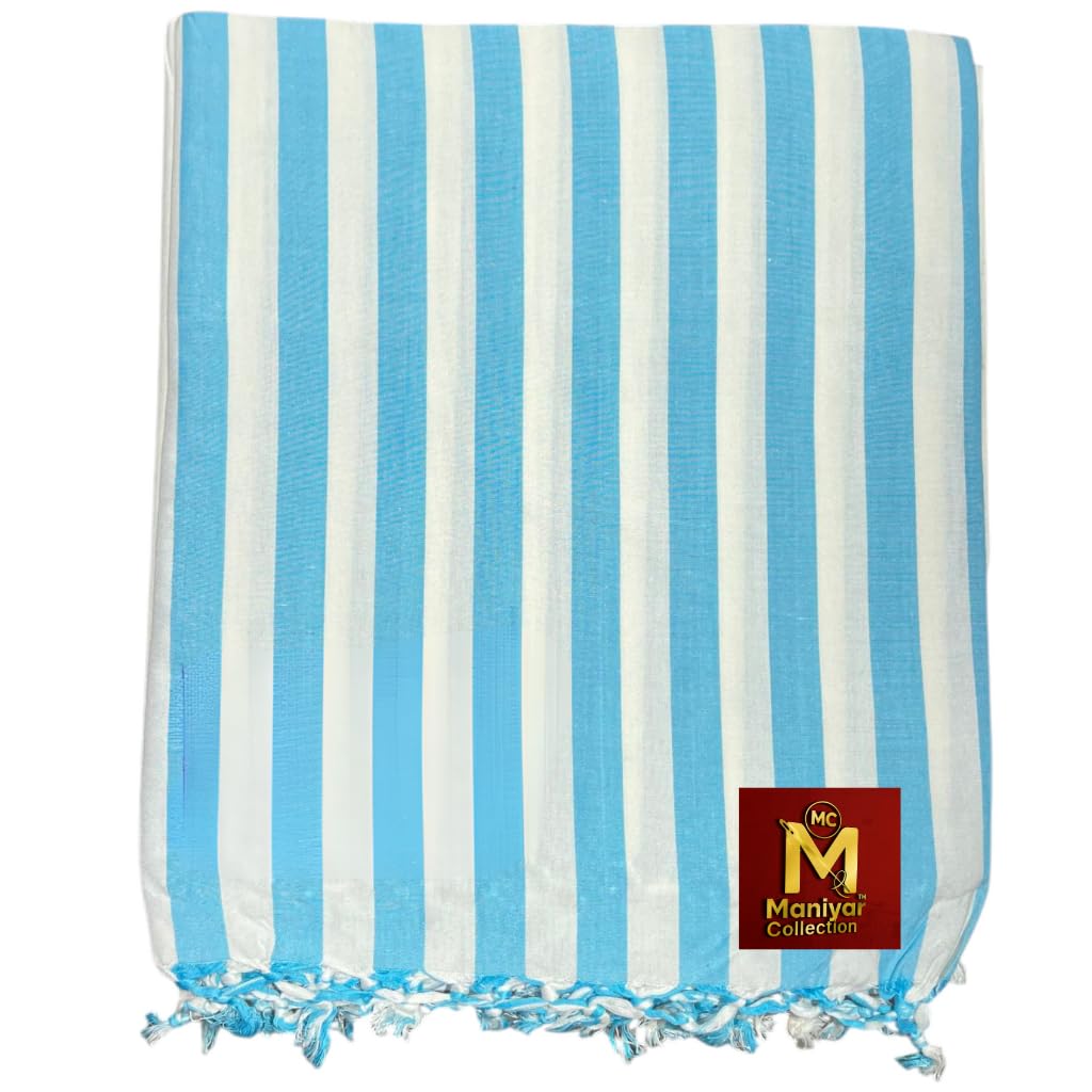 MANIYAR COLLECTION Bhagalpuri Chadar Ultra-Light Cotton Coverlet Staple Breathable Summer Bedspread for All Weather(220×125cm)(FIROZI) Kafalo