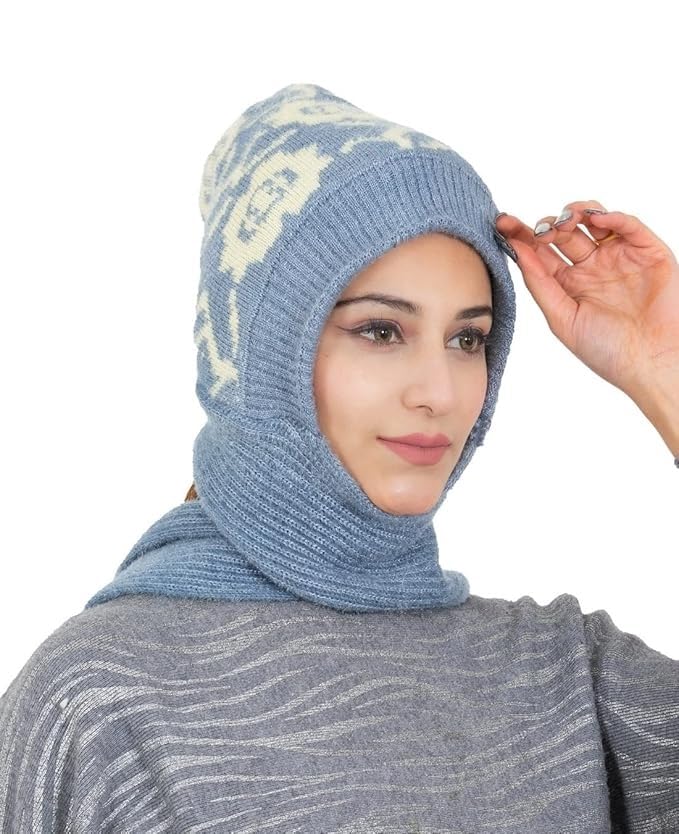 KmCho LightGray Woolen Muffler for Women - Soft Warm Winter Scarf - Stylish & Cozy - (Pack of 1)