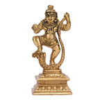 ARTVARKO Brass Krishna on Kaliya Naag Murti Puja Decor Gift (Gold Color Small 5x4x11cm)