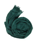 IBA ISBA COLLECTIONS Women's Crinkle Cotton Scarf, Stoles, Hijab (80 x 190 Cms) (Ocean Green)