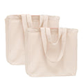ECHSRT Reusable Cotton Grocery Shopping Bag- Eco-Friendly,Durable,Machine Washable,Large Capacity|Evoiournmental Friendly|Sustainable Shopping|Say No To Plastic (Plain 200 GSM,Pack Of 2),Beige