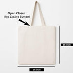 Riheesh Cotton Bags, Natural Cotton, Large Shopping Bags with Long Handles, Set of 2, Off-White Tote Bag for Women/Girls | Multipurpose Bags for School/Gym/Shopping