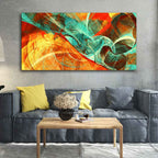 VIBECRAFTS Canvas Paintings for Living Room Drawing Room Colorful Abstract Art Canvas Wall Painting Fitted With Wooden Frame For Home | Office | Living Room | Gift (PTVCH_2464N)
