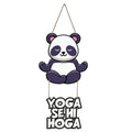 Artvibes Yoga Se Hi Hoga Printed Wooden Wall Art For Yoga Centre | Gym | Quotes Decor Item | Handcrafted Art | Wall Accent | Aesthetic Wooden Decor | Door Hanging Art Items | Ideal Gifts (WH_5718N)