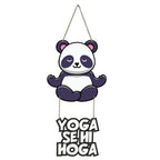 Artvibes Yoga Se Hi Hoga Printed Wooden Wall Art For Yoga Centre | Gym | Quotes Decor Item | Handcrafted Art | Wall Accent | Aesthetic Wooden Decor | Door Hanging Art Items | Ideal Gifts (WH_5718N)
